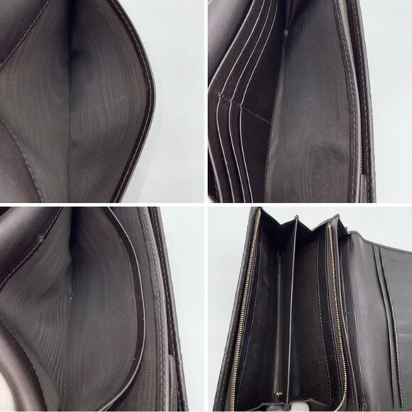 Auth Gucci Guccissima Black Leather Bi-fold Long Wallet W/Box - Picture 13 of 15